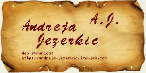 Andreja Jezerkić vizit kartica